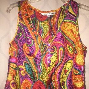 Trina Turk 100% Silk Top Small